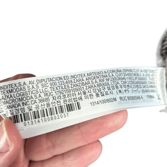 EUC Zara Oversized Mohair Leopard Cowl Neck Sweater - Gray and Black Sz Medium - Picture 9 of 11